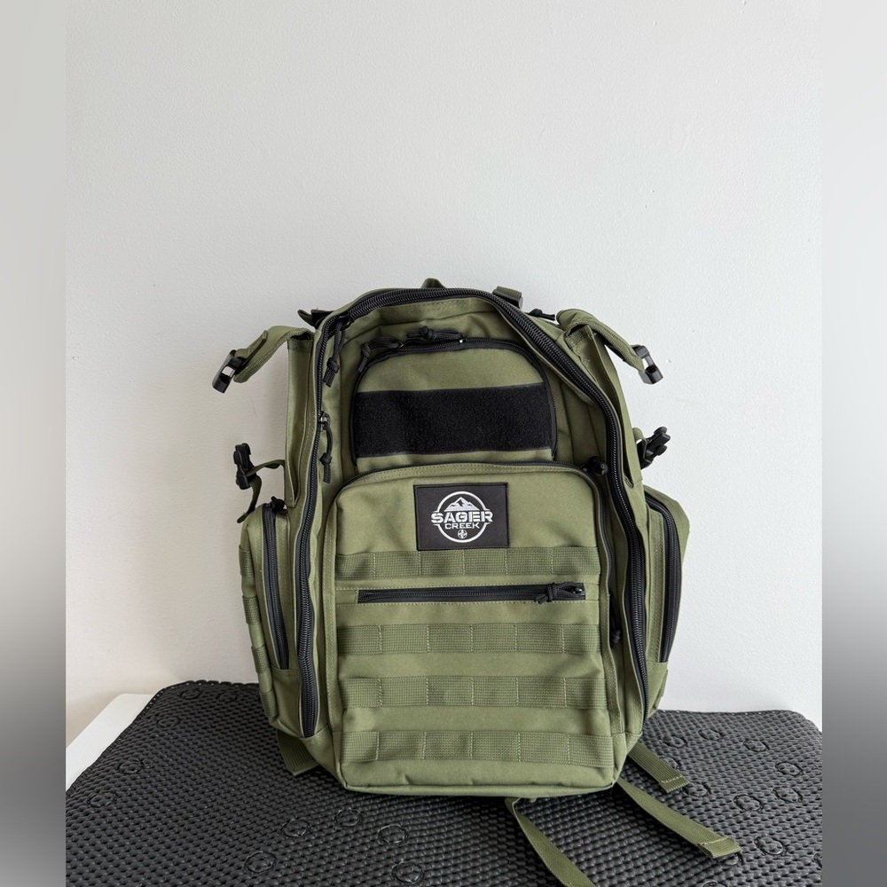 Sager Creek Sage Olive‎ Green Tactical Backpack diaper bag